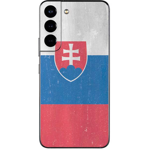 Slovakia Flag Distressed Galaxy S22 Skin